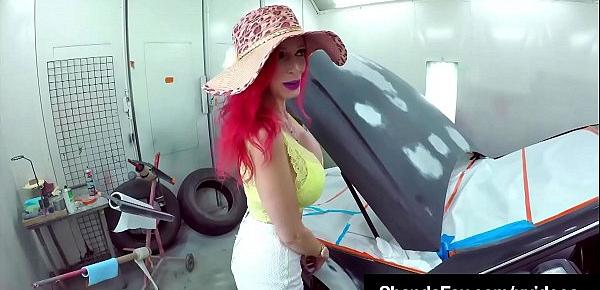  Busty Canadian Cougar Shanda Fay Pussy Pounded In Garage!